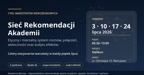 SIEĆ REKOMENDACJI Akademii CZ. III | Standard jakości, rozmowy rekomendacyjne