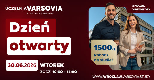 Dzień Otwarty Uczelni Varsovia we Wrocławiu - poznaj kierunki studiów i ofertę edukacyjną | 30 czerwca 2026