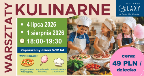 WAKACYJNE WARSZTATY KULINARNE DLA DZIECI