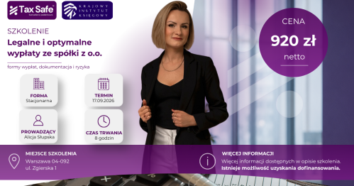 Legalne i optymalne wypłaty ze spółki z o.o.