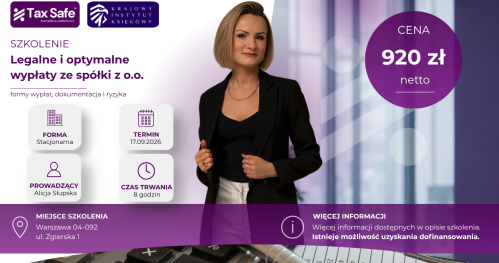 Legalne i optymalne wypłaty ze spółki z o.o.