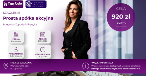 Prosta spółka akcyjna - księgowość i podatki