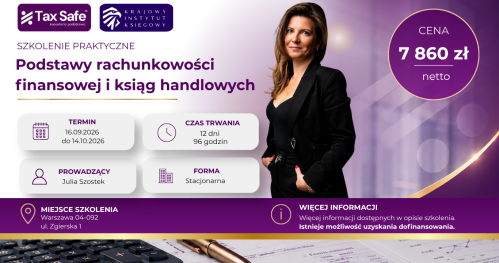 Podstawy rachunkowości finansowej i ksiąg handlowych - szkolenie praktyczne