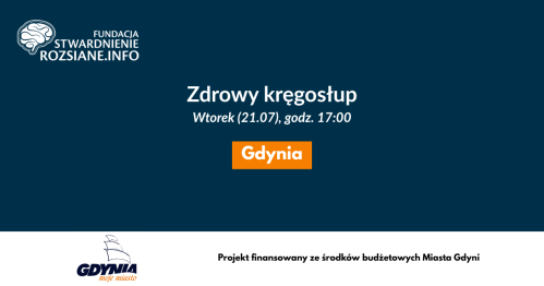 Zdrowy kręgosłup - zajęcia w Gdyni dla osób z chorobami neurologicznymi (21.07.2026, godz. 17:00)