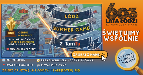 ŁÓDŹ SUMMER GAME CZYLI GRA TERENOWA 603 URODZIN ŁODZI