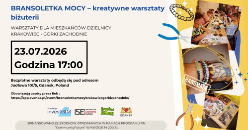 Bransoletka mocy - kreatywne warsztaty biżuterii