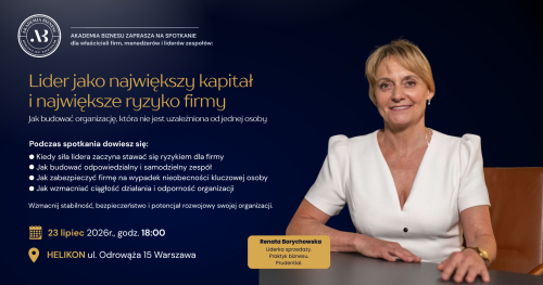 Lider jako największy kapitał i największe ryzyko firmy