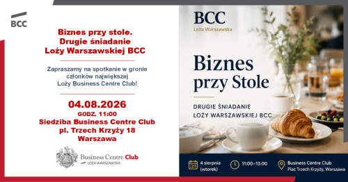 Biznes przy Stole - Drugie Śniadanie Loży Warszawskiej BCC
