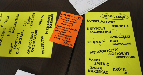 Warsztaty redakcyjne Loesje ◦ Jazdów