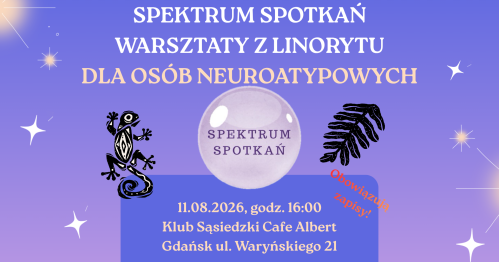 Warsztaty z linorytu dla osób neuroatypowych Spektrum Spotkań