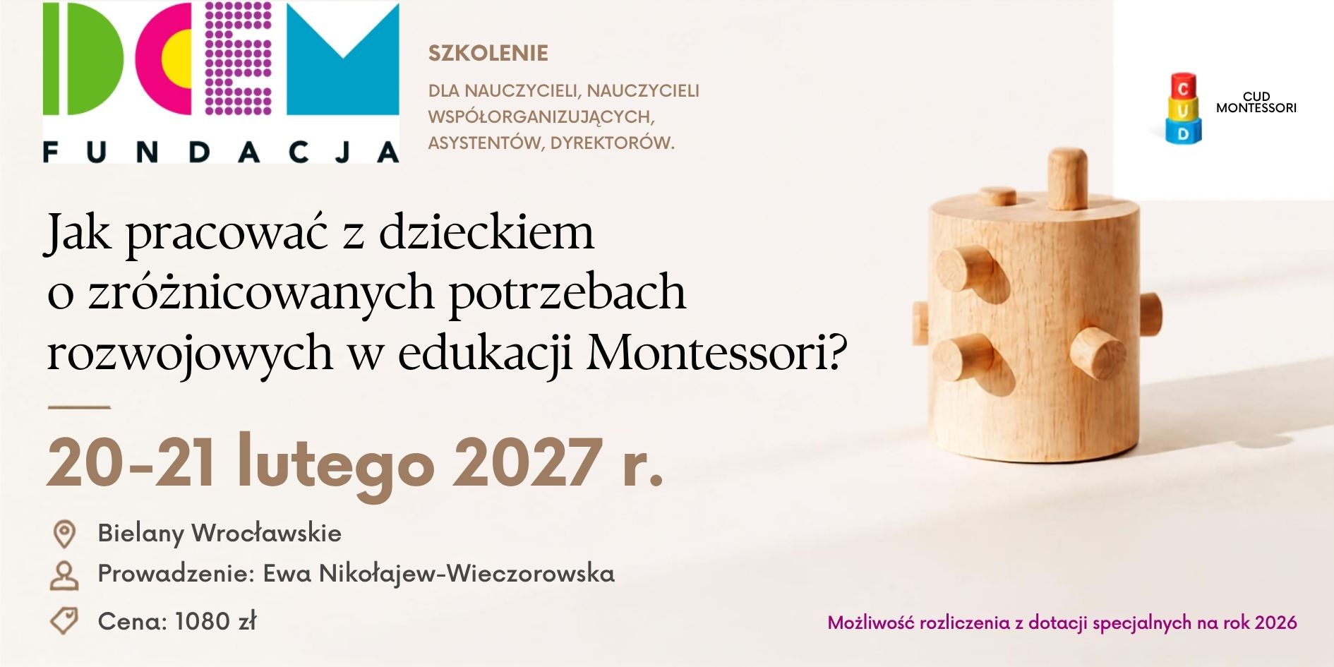 Jak pracować z dzieckiem o zróżnicowanych potrzebach rozwojowych w edukacji Montessori?