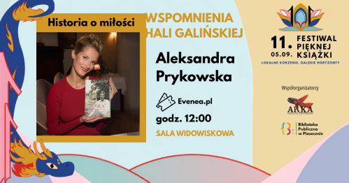 11. Festiwal Pięknej Książki - spotkanie autorskie z Aleksandrą Prykowska