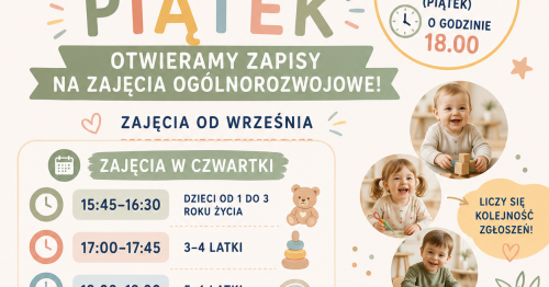 Zapisy na zajęcia ogólnorozwojowe
