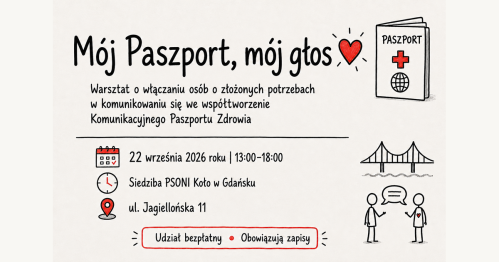 MÓJ PASZPORT, MÓJ GŁOS. Warsztat o włączaniu osób o złożonych potrzebach w komunikowaniu się we współtworzenie Komunikacyjnego Paszportu Zdrowia