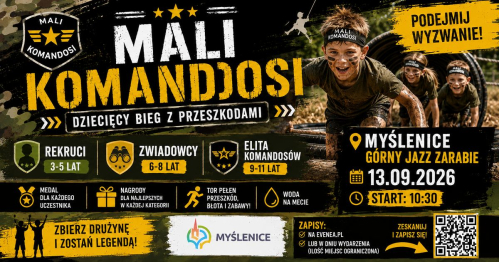Bieg z przeszkodami dla dzieci MYŚLENICE - MALI KOMANDOSI