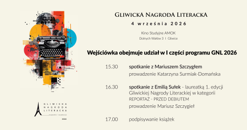 Gala wręczenia Gliwickiej Nagrody Literackiej 2026, część I