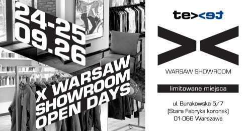 X Warsaw Showroom Open Days 24 i 25 września, ul. Burakowska 5/7 (Stara Fabryka koronek)