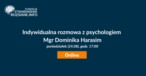 Indywidualna rozmowa z psychologiem online, mgr Dominika Harasim (24.08.2026, godz. 17:00)