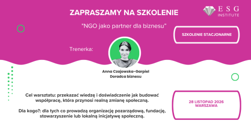 Szkolenie "NGO jako Partner dla Biznesu" Warszawa
