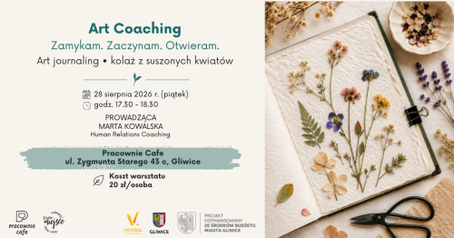 Art Coaching_Zamykam_Zaczynam_Otwieram_art journaling i kolaż z suszonych kwiatów