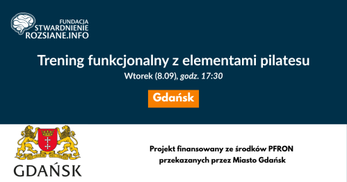 Trening funkcjonalny z elementami pilatesu - zajęcia w Gdańsku dla osób z chorobami neurologicznymi (8.09.2026, godz. 17:30)