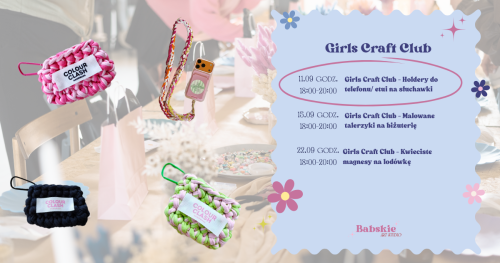 Girls Craft Club - Holder do telefonu lub etui na słuchawki