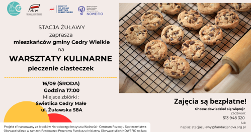 Warsztaty kulinarne - upieczmy razem pyszne ciastka