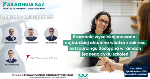 Akademia SAZ 2026/2027 - praktyczna wiedza o outsourcingu
