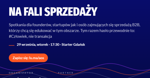 SalesTide #2 by Architecture of Sales - meetup społeczności sprzedaży B2B w Gdańsku