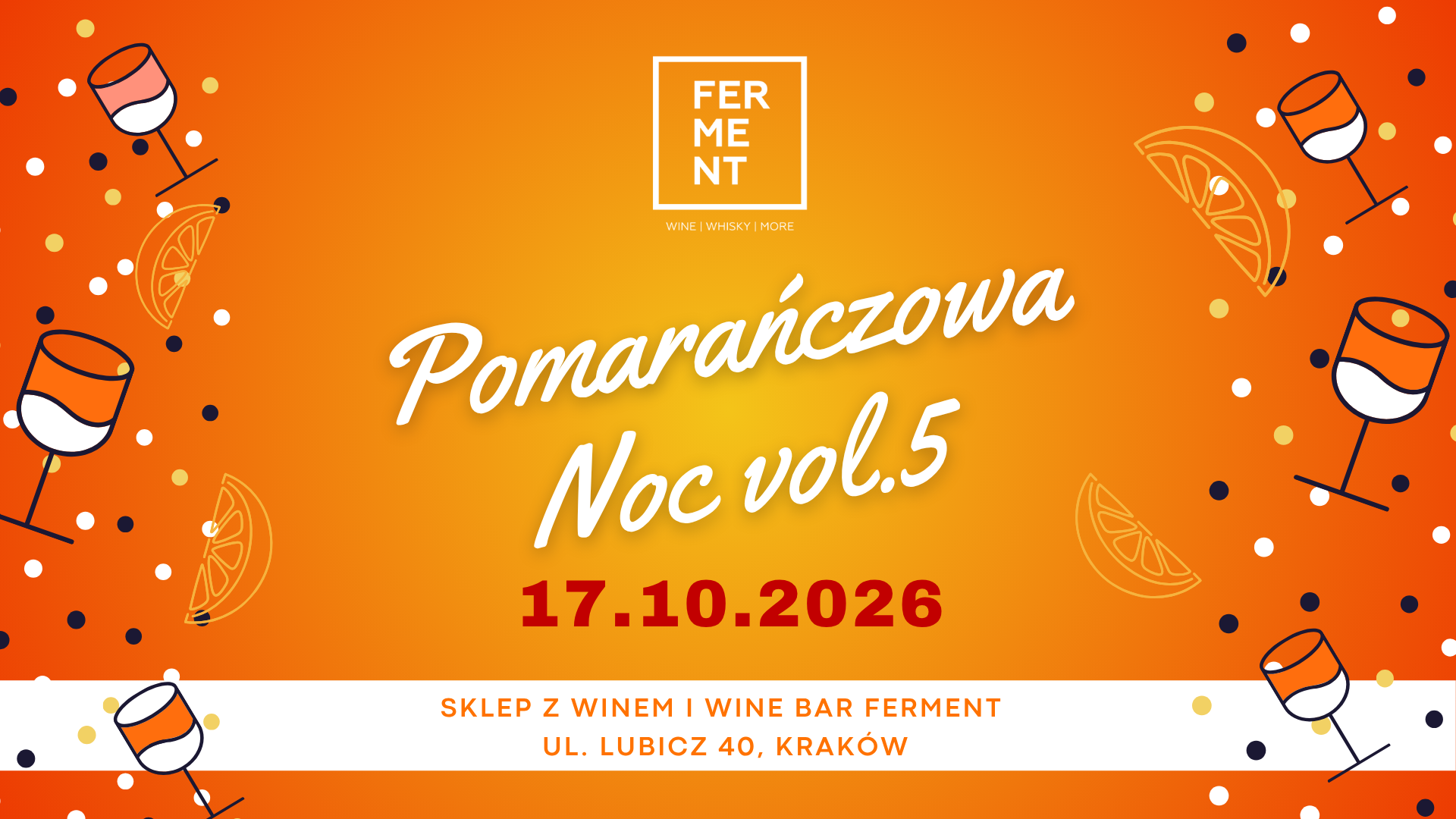 Pomarańczowa Noc vol.5 – degustacja win pomarańczowych
