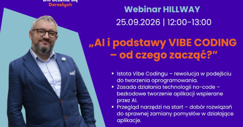 HILLWAY webinar promocyjny AI i podstawy VIBE CODING - od czego zacząć?