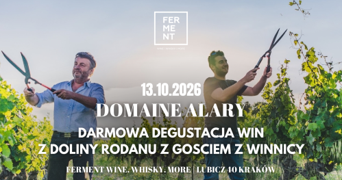 Domaine Alary - DARMOWA degustacja win z Doliny Rodanu z gosciem z winnicy | FREE tasting of wines from the Rhône Valley with a guest from the winery