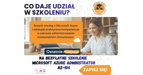 Bezpłatne szkolenie Microsoft Azure Administrator (AZ-104) dla kobiet 18+