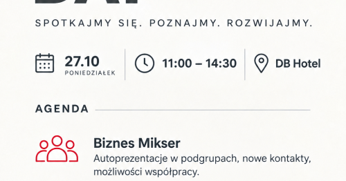 BNI DAY: POZNAJ. POŁĄCZ. ROZWIJAJ.