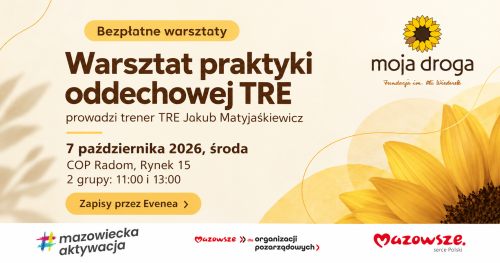 Warsztat praktyki oddechowej TRE z Jakubem Matyjaśkiewiczem, godz. 11