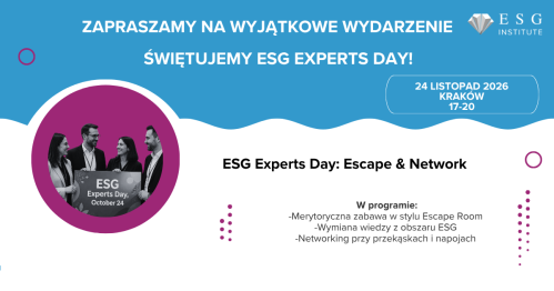 ESG Experts Day: Escape & Network | Interaktywna Gra Stacjonarna & Networking Kraków 24.11.26
