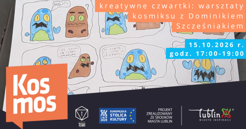 Kreatywne czwartki: warsztaty kosmiksu z Dominikiem Szcześniakiem