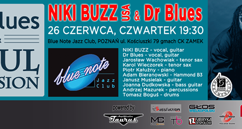 KONCERT NIKI BUZZ [USA] + Dr Blues & SOUL RE VISION