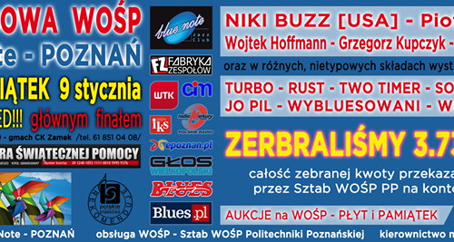 II BLUESOWA WOŚP w Blue Note - POZNAŃ