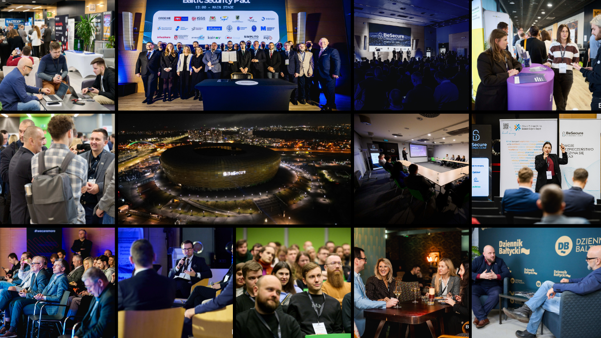 Photo collage presenting different views of the conference