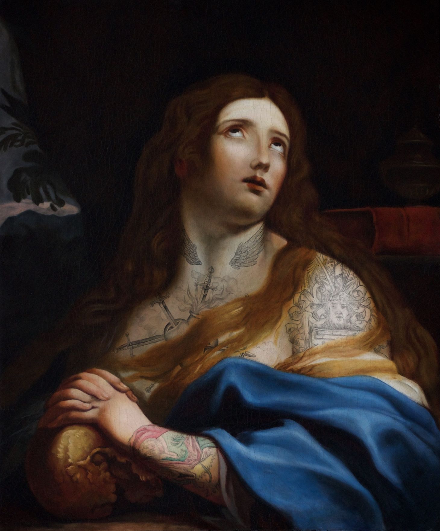 Tomasz Poznysz, Maria Magdalena, Seria Pod skórą, olej na płótnie, 50 x 60 cm, 2023